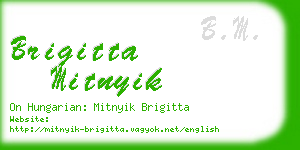 brigitta mitnyik business card